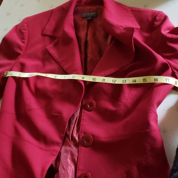Wool Classiques Entier Red Power Suit Size 4 - Picture 6 of 11